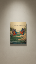 River Flight Kingfishers Metallic Print
